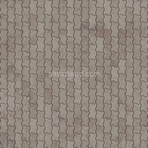 Zig Zag Unipaver Block Bricks | Free PBR