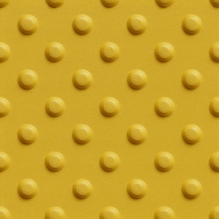 Tactile Plate Truncated Domes On Powder Coated Safety Yellow Metal Plate seamless PBR texture preview