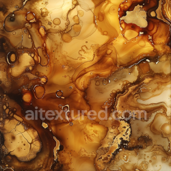 seamless Seamless 3D Alcohol Ink PBR Texture Featuring Amber Gold Veins and Fluid Marbling texture 8k free download PBR