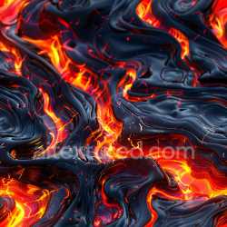 seamless Seamless 3D PBR Texture of Glossy Hot Lava with Flowing Molten Rock texture 8k free download PBR