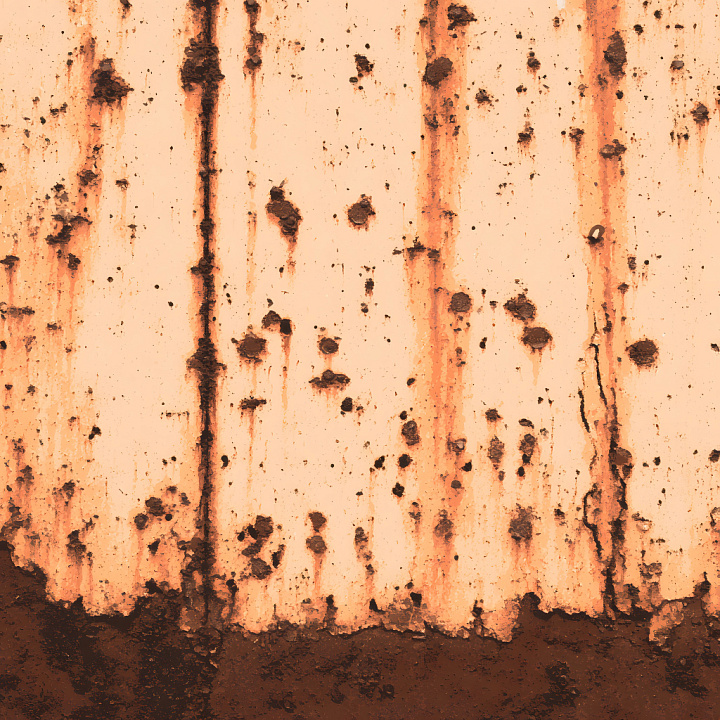 Cracked and Rusty Metal with Corroded Surface and Rust Streaks seamless PBR texture preview