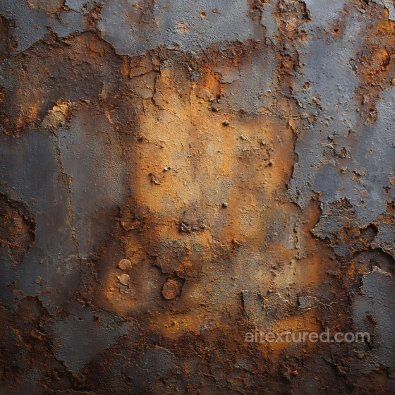 Cracked Rusty Metal PBR Texture with Peeling Paint and Oxidation Rust texture preview