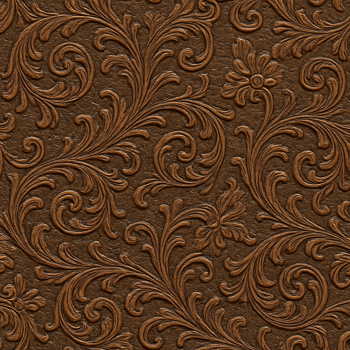 Ornate Synthetic Leather seamless PBR texture preview