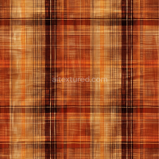 Seamless 3D Metallic Plaid PBR Texture in Warm Copper and Amber Hues