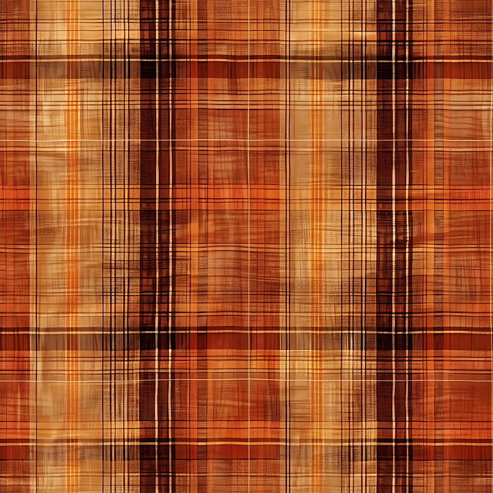 Metallic Plaid in Warm Copper and Amber Hues seamless PBR texture preview
