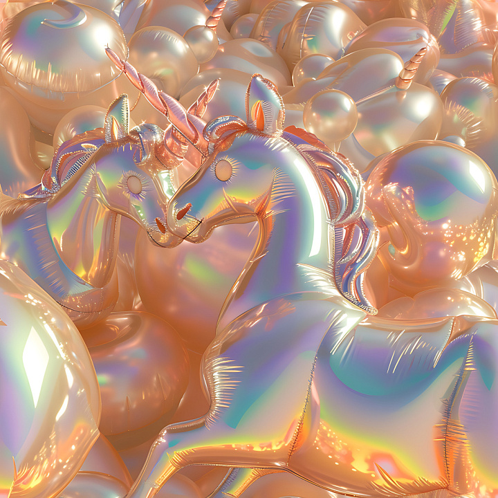 Inflated featuring Iridescent Vinyl Balloon Surfaces seamless PBR texture preview