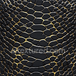 seamless Seamless 3D PBR Texture of Realistic Black Reptile Skin with Glossy Scales texture 8k free download PBR