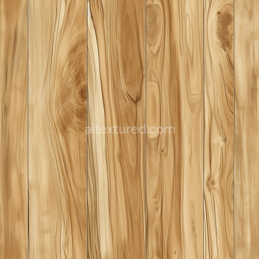 Seamless 3D Natural Pine Wood Planks PBR Texture with Knots and Warm Tones
