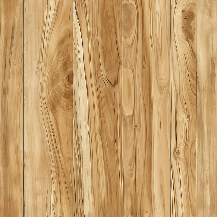Natural Pine Wood Planks with Knots and Warm Tones seamless PBR texture preview