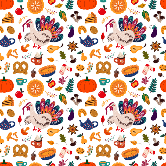 Thanksgiving Texture Featuring Festive Icons and Autumnal Elements Thanksgiving texture preview