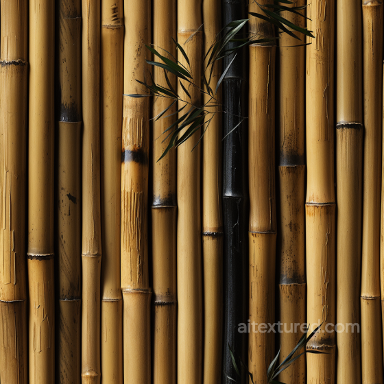 Natural and Charred Bamboo Culms Seamless Texture with Fine Grain Detail Bamboo texture preview