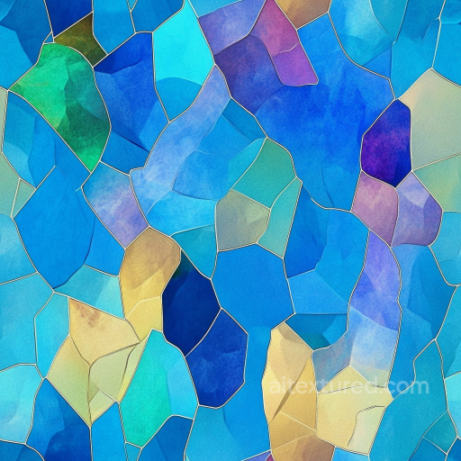irregular mosaic PBR texture in vibrant blues and earthy tones seamless Mosaic PBR texture