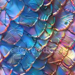 seamless Seamless 3D PBR Glossy Iridescent Scale Texture with Multicolor Highlights texture 8k free download PBR