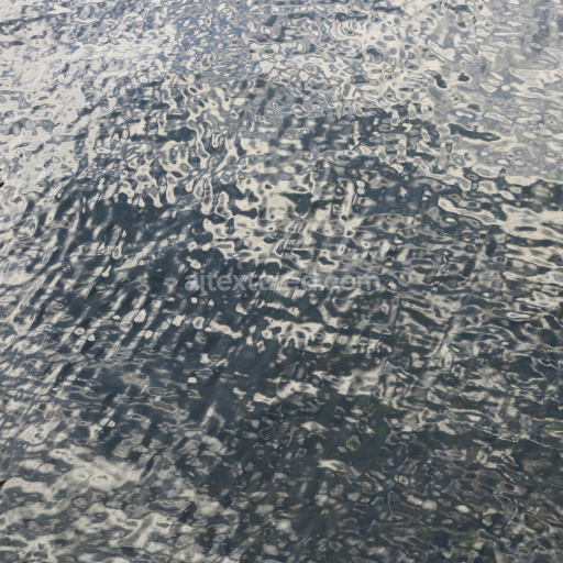 4K PBR Seamless Water Surface Texture with Reflective Ripple Patterns