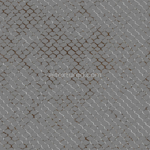 Chain-link Iron Wire Fence Texture Woven in Diamond Shape | Free PBR