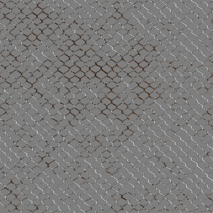 Chain-link Iron Wire Fence Woven in Diamond Shape seamless PBR texture preview