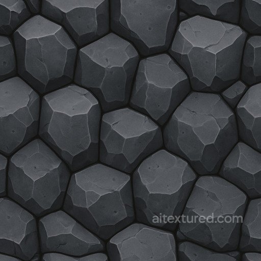 Stylized Basalt Seamless Texture seamless Rock PBR texture