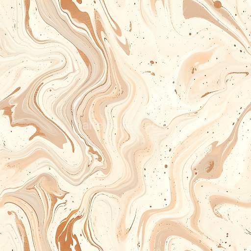 Seamless 3D PBR Texture of Creamy Beige Marble with Rose Gold Swirling Veins
