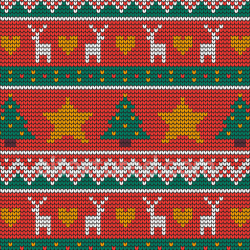 seamless Seamless 3D PBR Knitted Christmas Sweater Texture with Reindeer and Tree Patterns texture 8k free download PBR