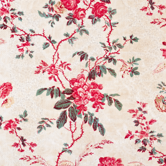 Textile Texture Featuring Red Wild Flower Pattern on Cream Wild Flower texture preview