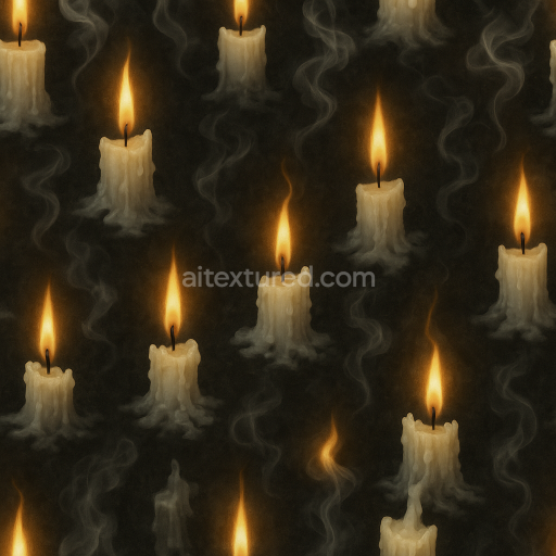 Seamless 3d texture pbr 8k candlelight glow with flickering flame for Halloween