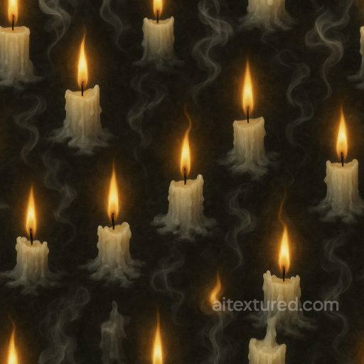 Candlelight Glow With Flickering Flame For Halloween seamless Halloween PBR texture