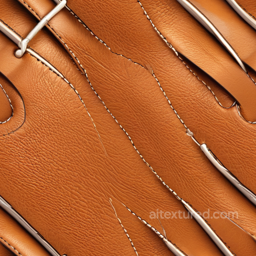 Tan Cracked Leather PBR Texture Featuring Visible Stitching and Natural Grain seamless Leather PBR texture