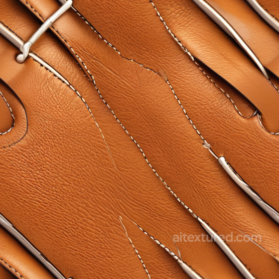 Tan Cracked Leather PBR Texture Featuring Visible Stitching and Natural Grain Leather texture preview