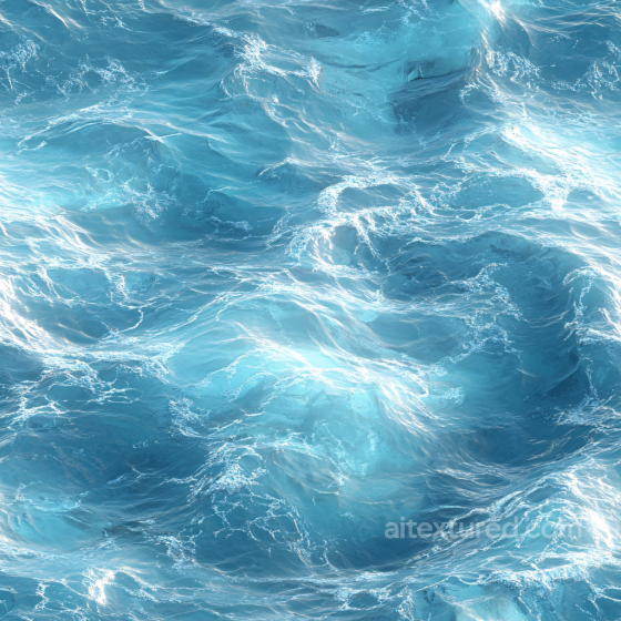 Water PBR Texture Featuring Realistic Ocean Surface with Dynamic Waves and White Foam Hig… Water texture preview