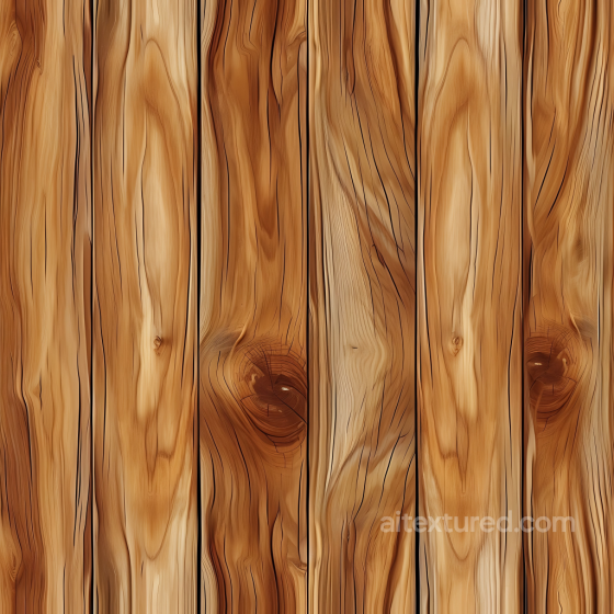 Natural Pine Wood Planks PBR Texture with Knots and Rich Grain Wood texture preview