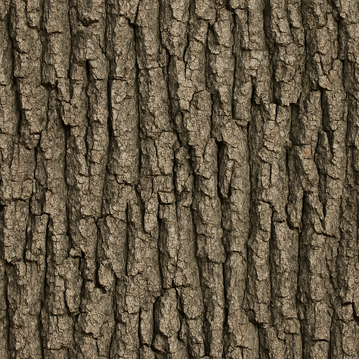 Aged Oak Bark Wood seamless PBR texture preview