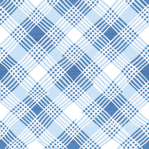 Seamless 3D PBR Texture of Blue and White Classic Plaid Pattern texture preview