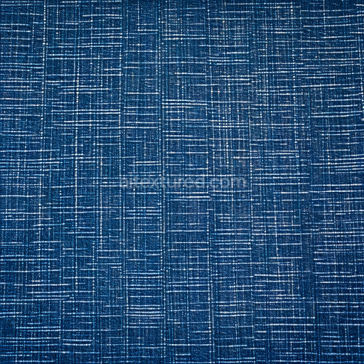Seamless 3D cracked denim fabric PBR texture with detailed warp and weft pattern in blue