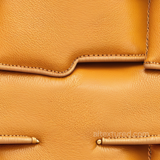 Pebbled Golden Tan Leather PBR Texture with Detailed Stitching and Padded Panels seamless Leather PBR texture