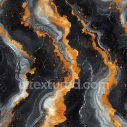 seamless Seamless 3D Black Marble PBR Texture with Orange Rust Veins texture 8k free download PBR