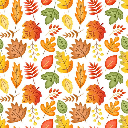 Colorful Autumn Leaves Pattern Seamless Texture with Detailed Veins seamless Autumn Leaves PBR texture