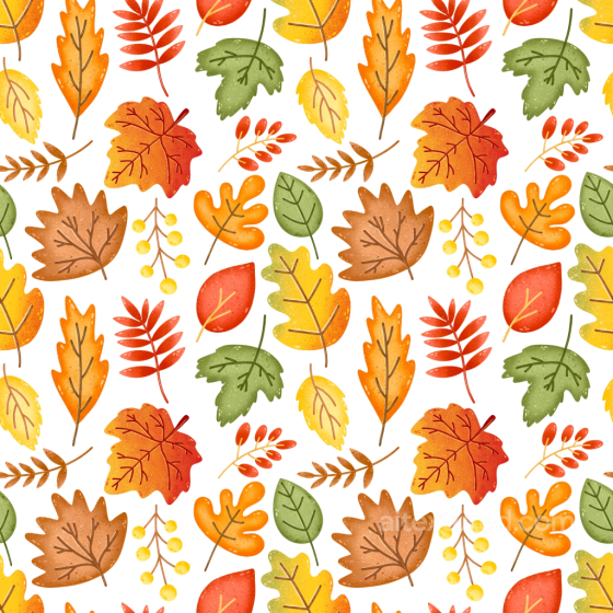 Colorful Autumn Leaves Pattern Seamless Texture with Detailed Veins Autumn Leaves texture preview