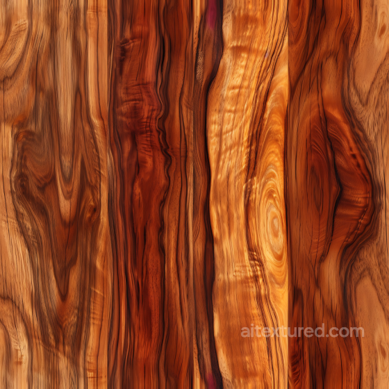 Polished Exotic Wood Planks PBR Texture with Rich Grain and Color Variations Wood texture preview