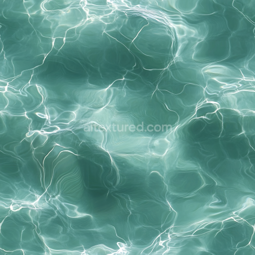 Seamless 3D PBR Texture of Clear Pool Water with Soft Caustic Reflections and Smooth Surface