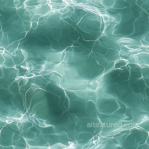 Clear Pool Water Seamless Texture with Soft Caustic Reflections and Smooth Surface seamless Water PBR texture