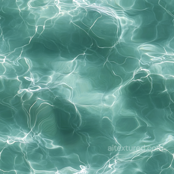 Clear Pool Water Seamless Texture with Soft Caustic Reflections and Smooth Surface Water texture preview