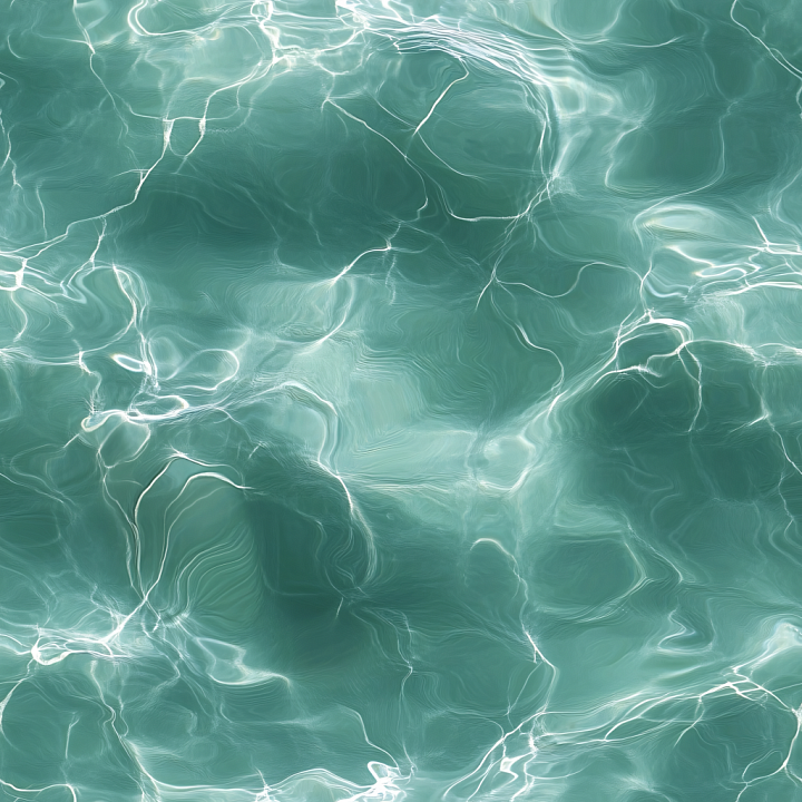 Clear Pool Water with Soft Caustic Reflections and Smooth Surface seamless PBR texture preview