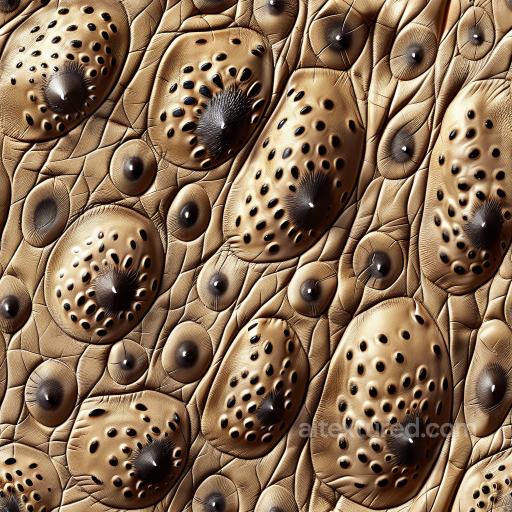 Spiked Beige Leather Seamless Texture with Raised Nodules and Fine Grain seamless Leather PBR texture