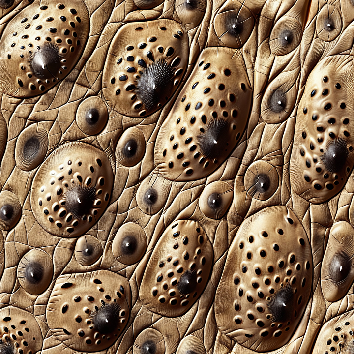 Spiked Beige Leather with Raised Nodules and Fine Grain seamless PBR texture preview