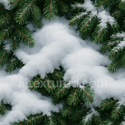 seamless Seamless 3d texture pbr 8k christmas tree pine needles fir branches snowy branches texture 8k free download PBR
