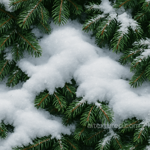 Christmas Tree Pine Needles Fir Branches Snowy Branches seamless Merry christmas PBR texture