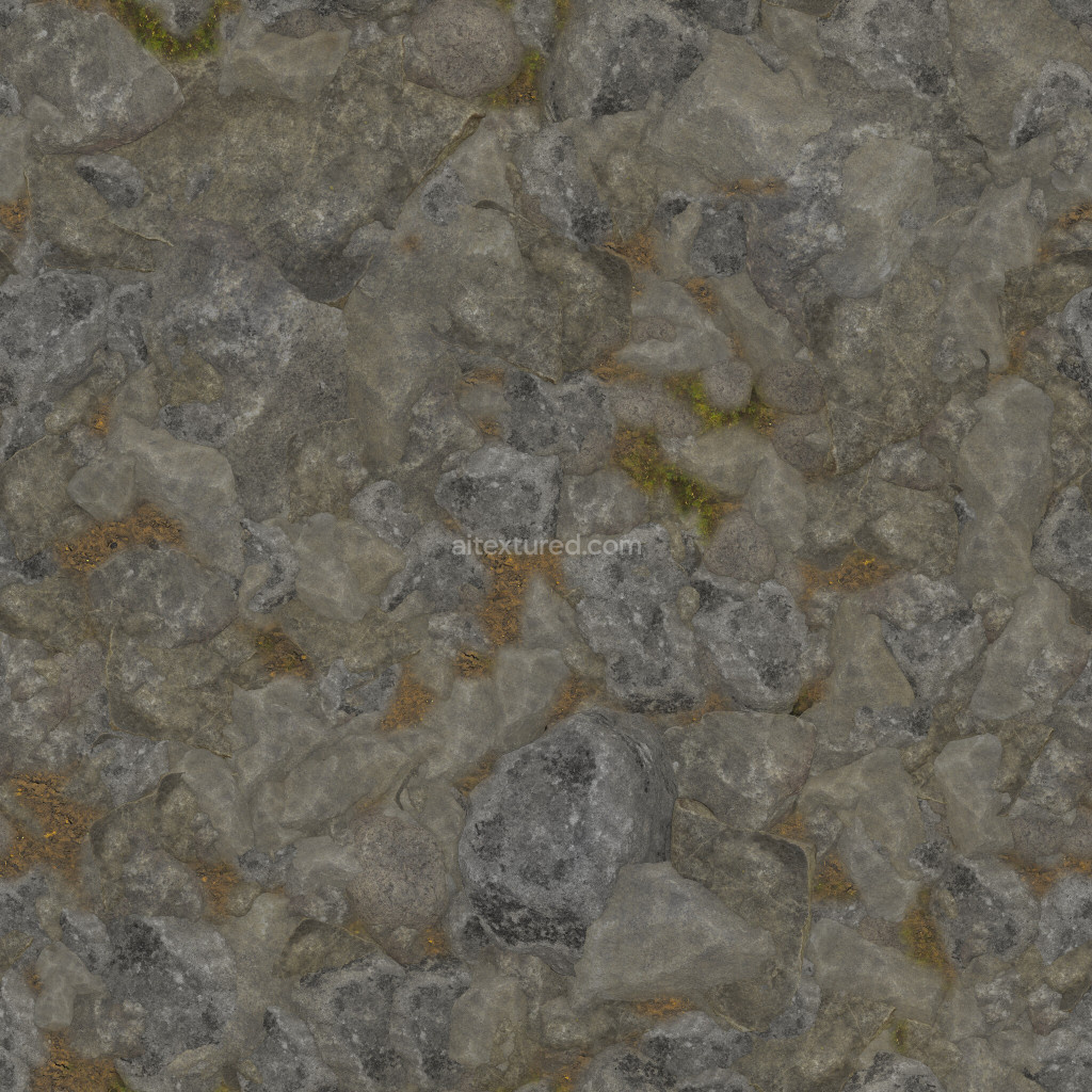 Seamless PBR rock texture with detailed surface features