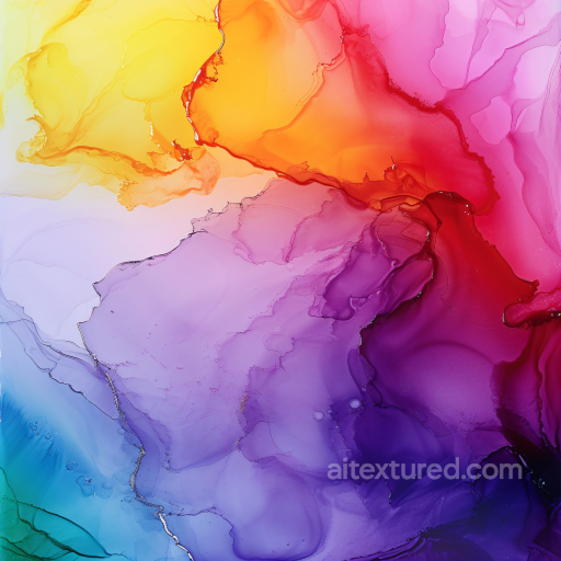 Alcohol Ink PBR Texture Featuring Vibrant Multicolor Fluid Dynamics seamless Alcohol ink PBR texture