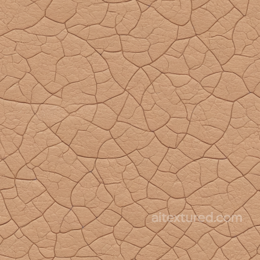 Cracked Distressed Tan Leather Seamless Texture with Deep Creases seamless Leather PBR texture