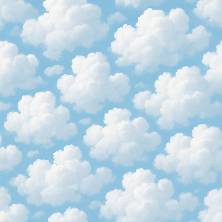 Fluffy Cumulus seamless PBR texture preview